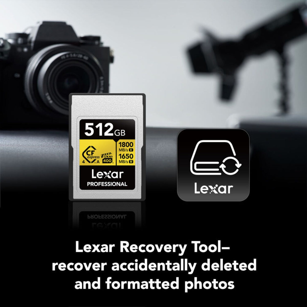 Lexar 512GB Professional GOLD CFexpress 4.0 Type A Memory Card (1800 MB/s)