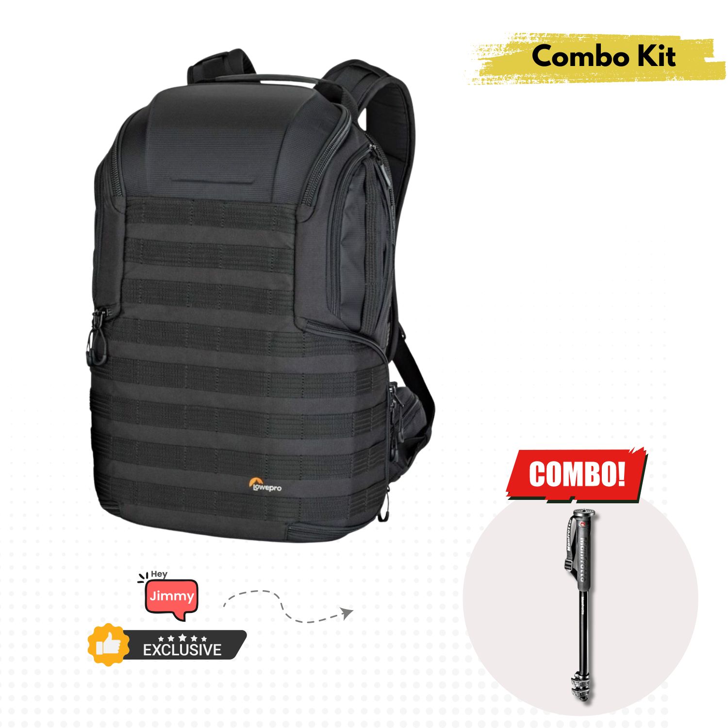 Lowepro-450-AW-II-Manfrotto-Monopod-Master-Kit-Online-Buy-India - Hey Jimmy