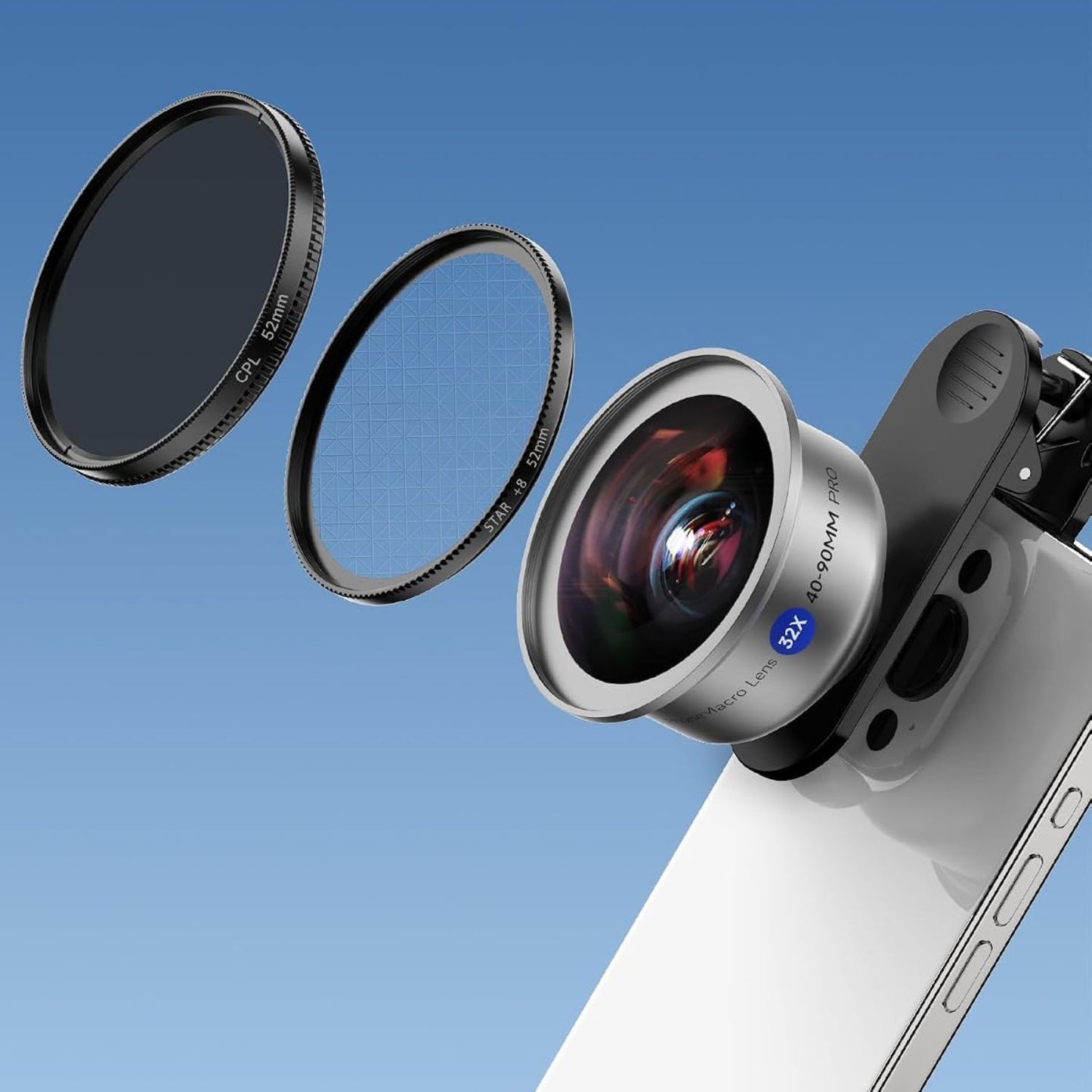 Martvsen 40-90mm Pro 32x Phone Macro Lens Kit