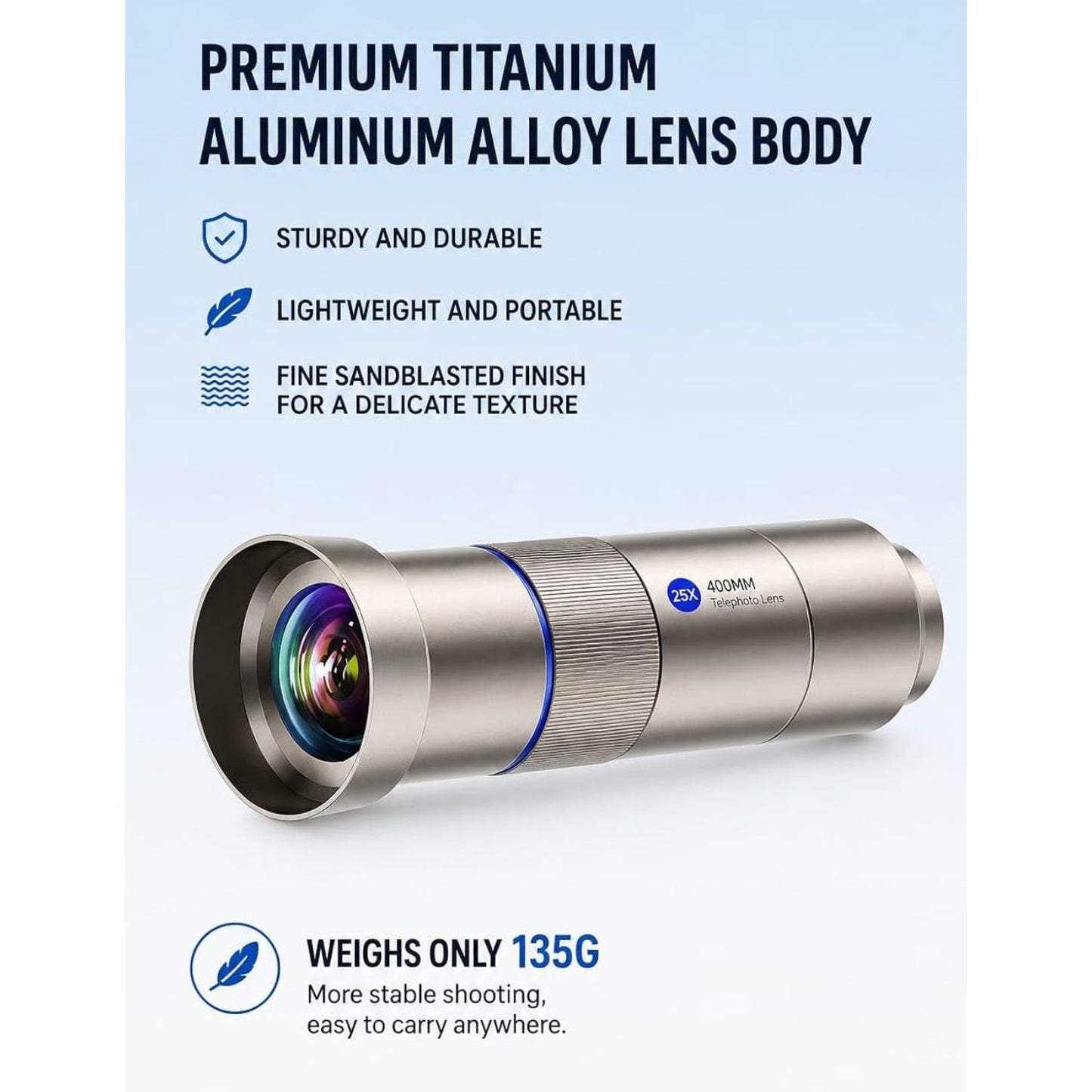 Martvsen 400mm 25x Telephoto Lens for Smartphones