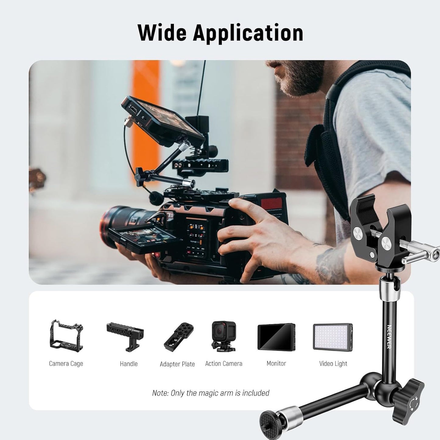 Neewer-9.825cm-Adjustable-Magic-Arm-with-Super-Clamp-Online-Buy-India_2 - Hey Jimmy
