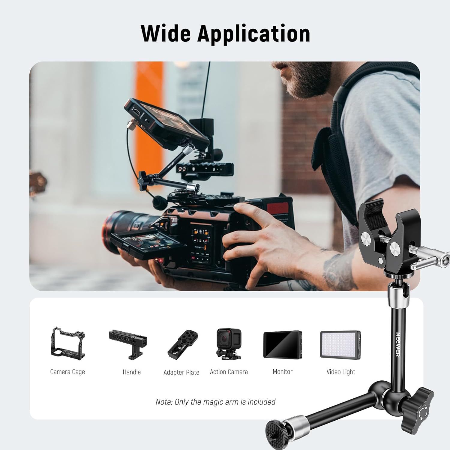 Neewer-9.825cm-Adjustable-Magic-Arm-with-Super-Clamp-Online-Buy-India_2 - Hey Jimmy