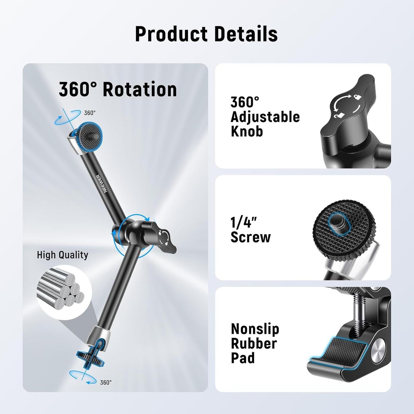 Neewer-9.825cm-Adjustable-Magic-Arm-with-Super-Clamp-Online-Buy-India_3 - Hey Jimmy