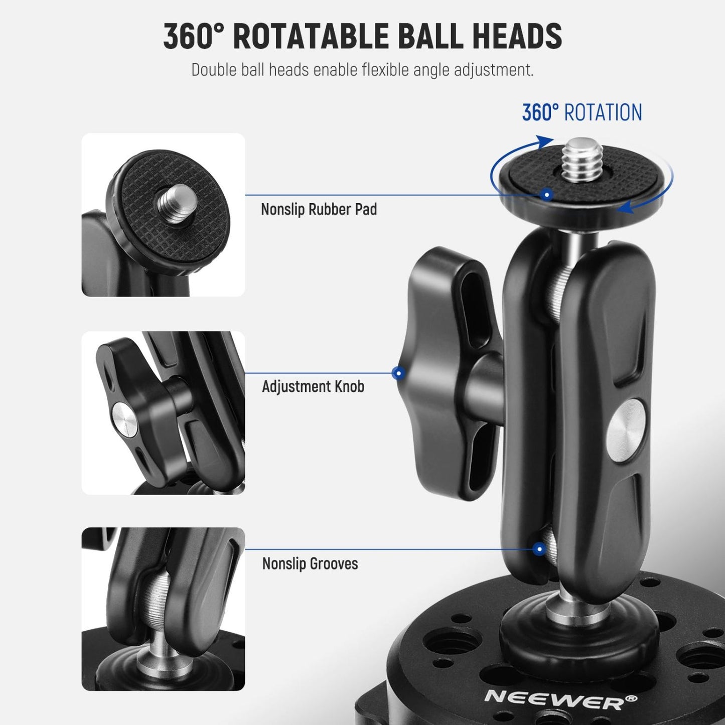Neewer CA013 6" Camera Suction Mount with Ball Head Magic Arm - Online Buy in Mumbai, India