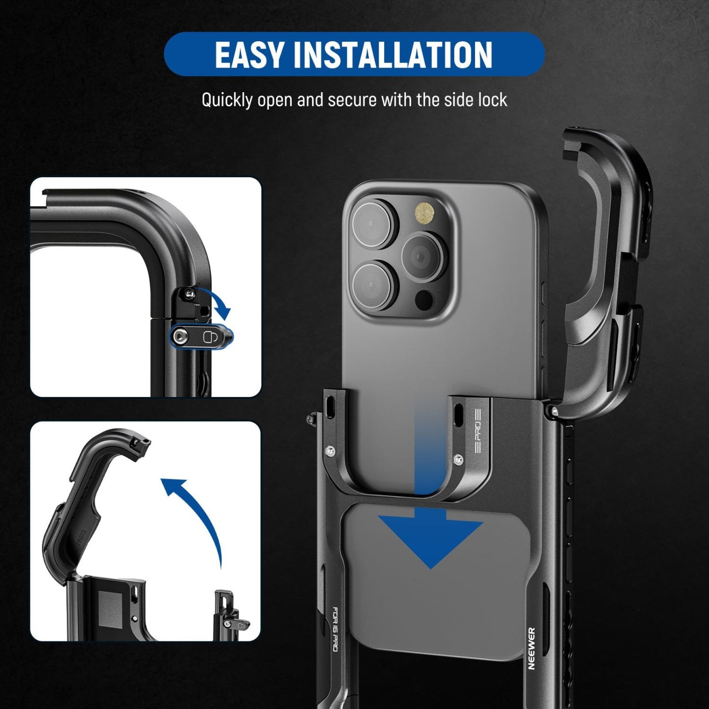 Neewer-PA074-Phone-Cage-Compatible-with-iPhone-16-Pro-Pro-Max-Online-Buy-India_1 - Hey Jimmy