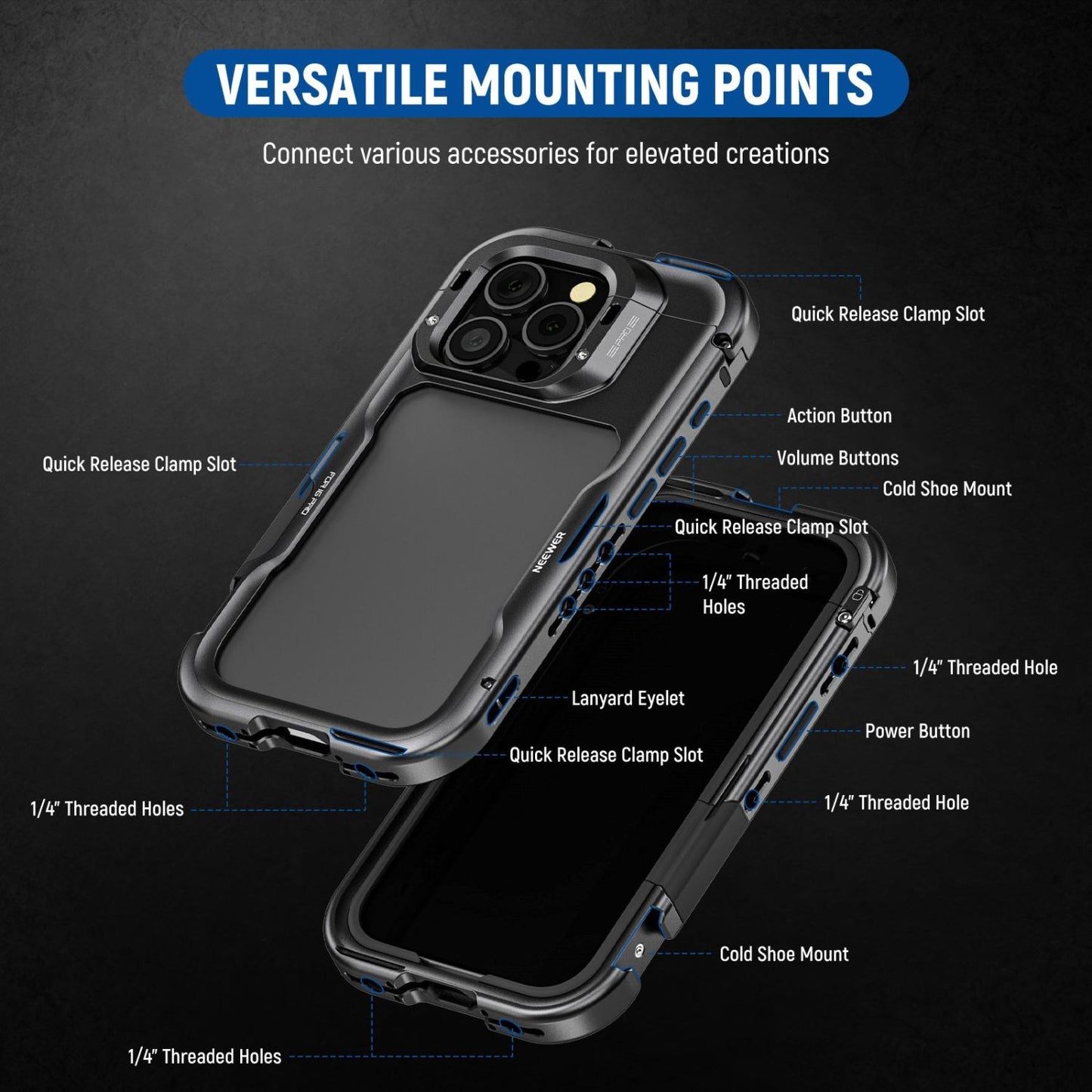 Neewer-PA074-Phone-Cage-Compatible-with-iPhone-16-Pro-Pro-Max-Online-Buy-India_4 - Hey Jimmy