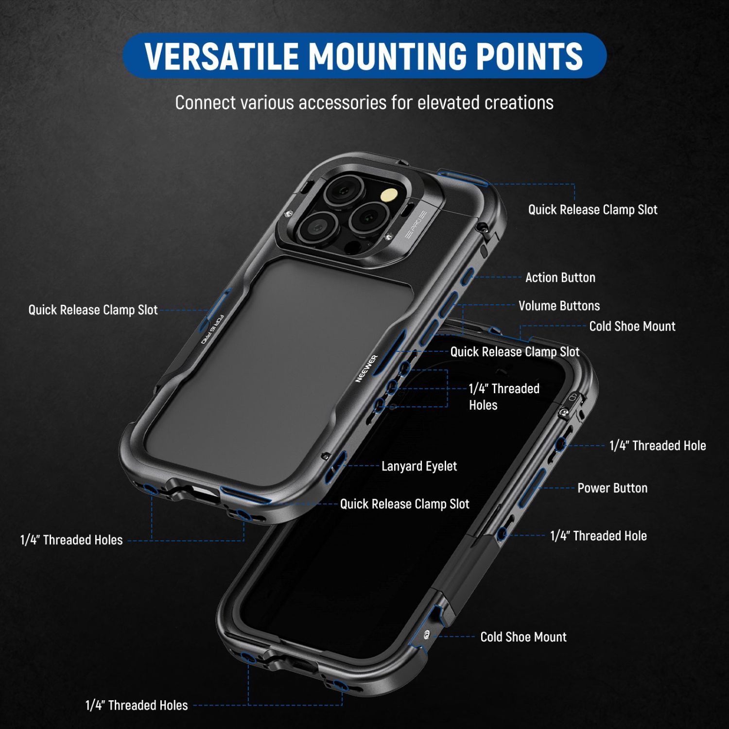 Neewer-PA074-Phone-Cage-Compatible-with-iPhone-16-Pro-Pro-Max-Online-Buy-India_4 - Hey Jimmy
