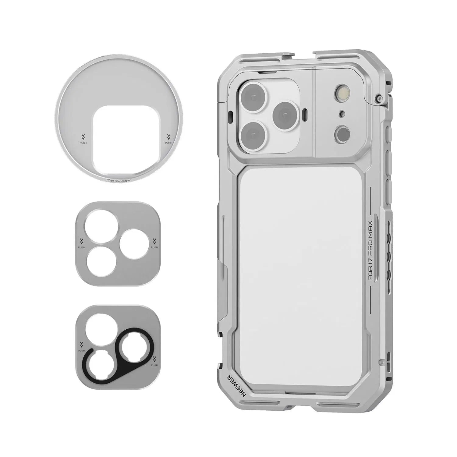 NeewerPA143PhoneCageCompatiblewithiPhone17Pro_Silver_OnlineBuyIndia - Hey Jimmy