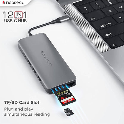 Neopack-12-In-1-USB-C-Multiport-Travel-Hub-Space-Grey-Online-Buy-Mumbai-India_2 - Hey Jimmy
