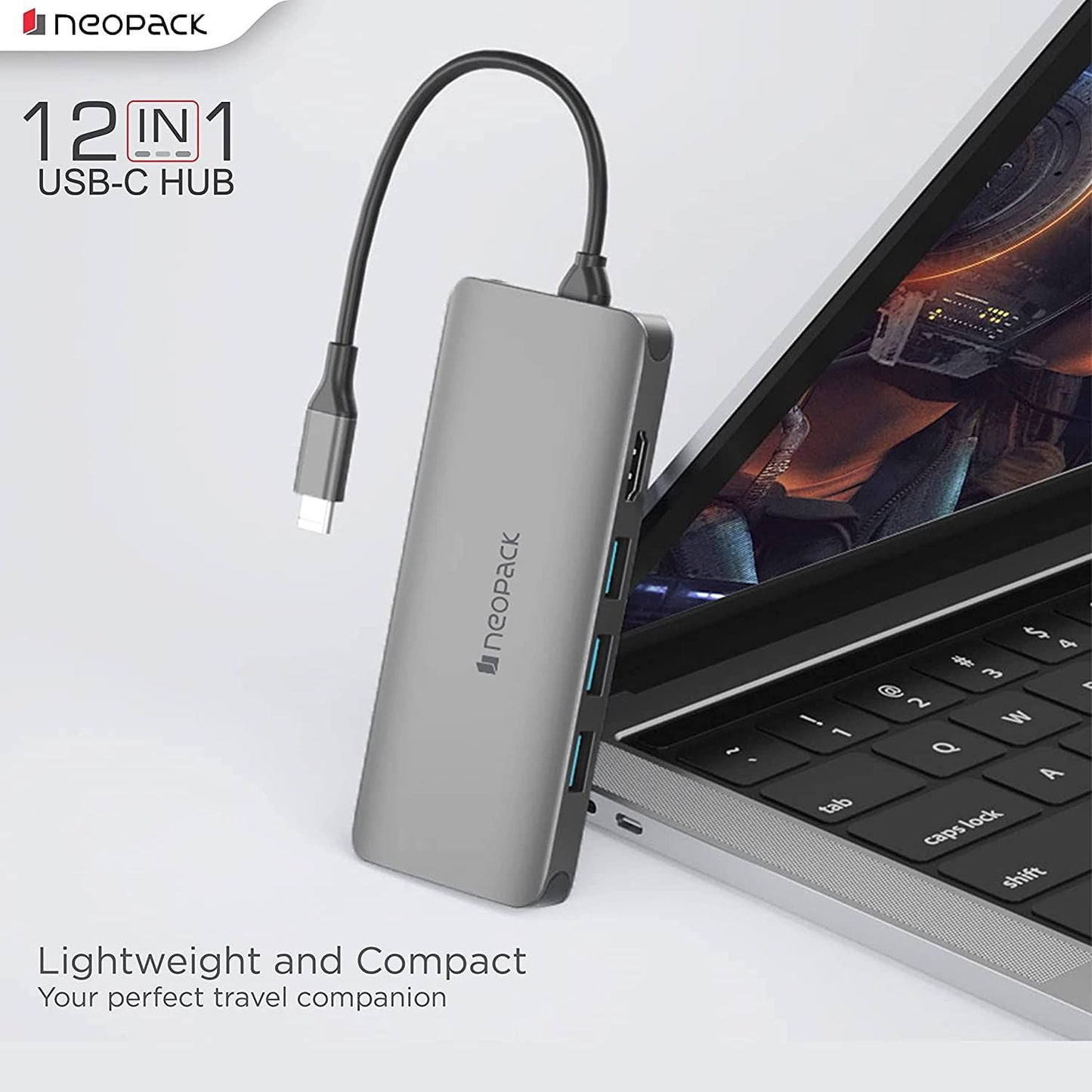 Neopack-12-In-1-USB-C-Multiport-Travel-Hub-Space-Grey-Online-Buy-Mumbai-India_3 - Hey Jimmy