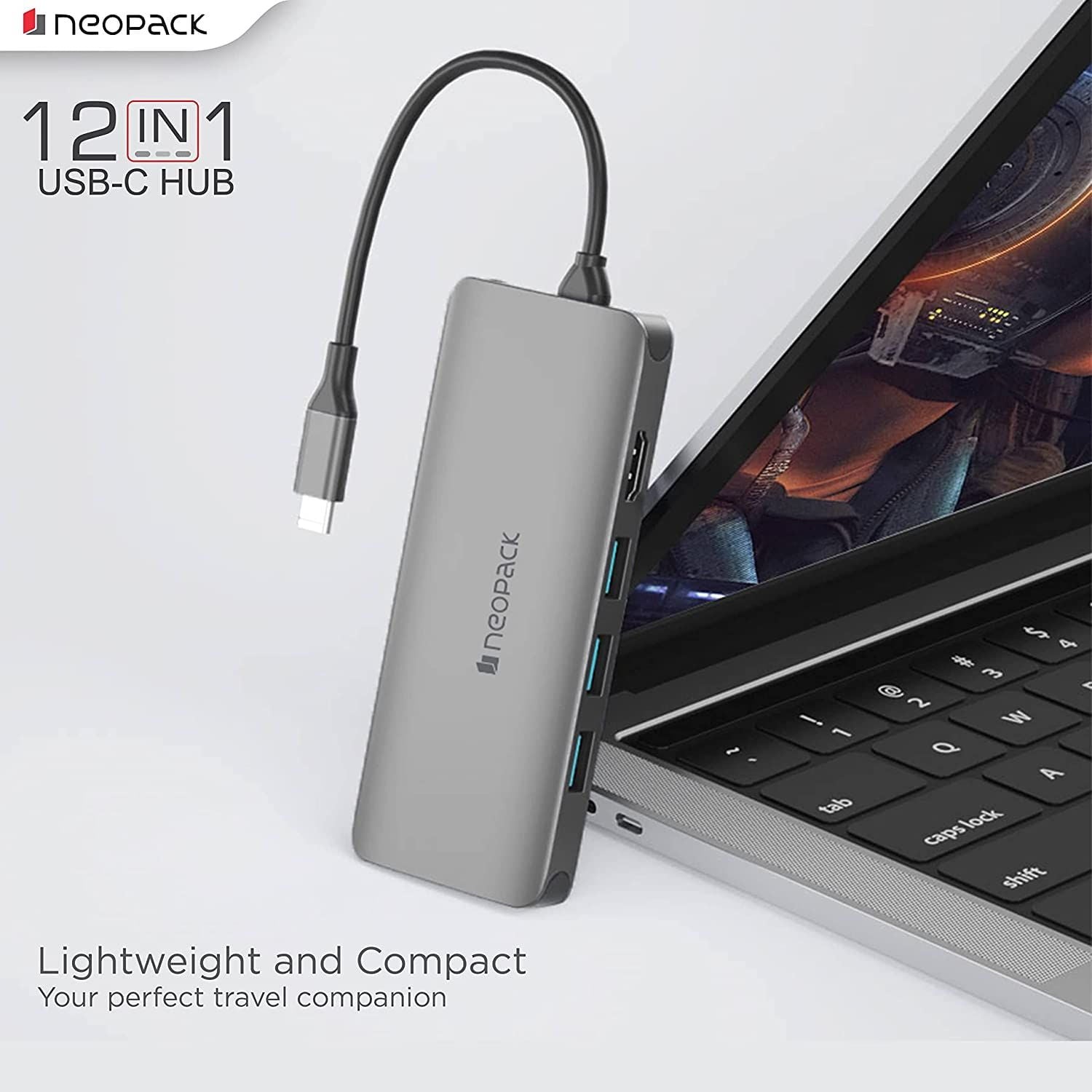 Neopack-12-In-1-USB-C-Multiport-Travel-Hub-Space-Grey-Online-Buy-Mumbai-India_3 - Hey Jimmy