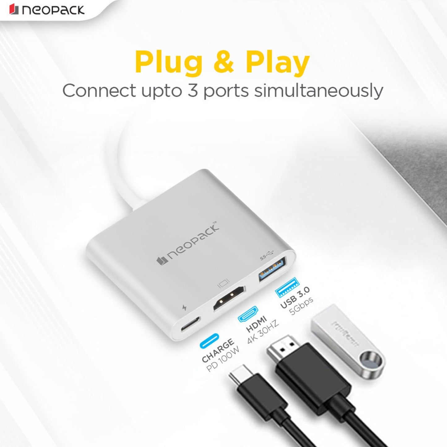 Neopack-3-IN-1-Multiport-USB-C-Hub-Silver-Online-Buy-India_1 - Hey Jimmy