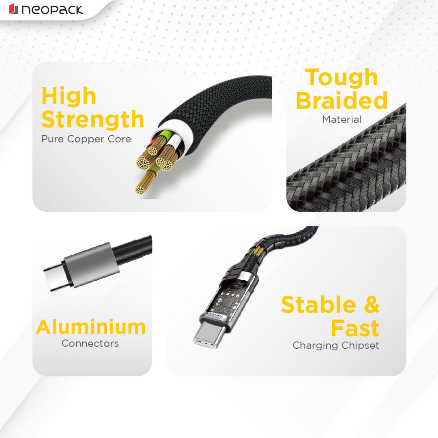 Neopack-Duraflex-60W-Type-C-to-C-Unbreakable-Nylon-Braided-Charing-Cable-1.5-Mtr-Online-Buy-India_2 - Hey Jimmy