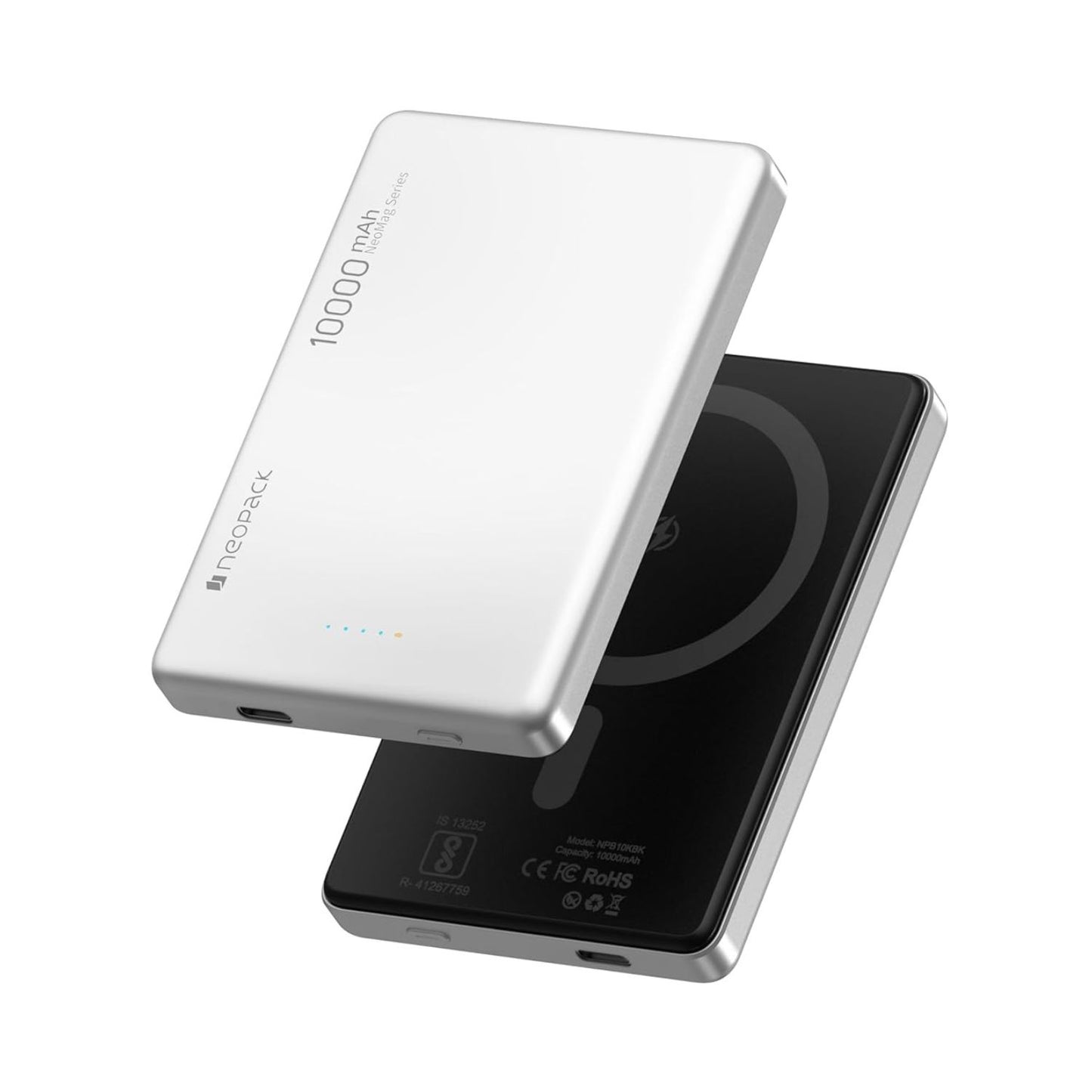 Neopack-Velocity-10000-mAh-Magnetic-Power-Bank-Silver-Online-Buy-India - Hey Jimmy