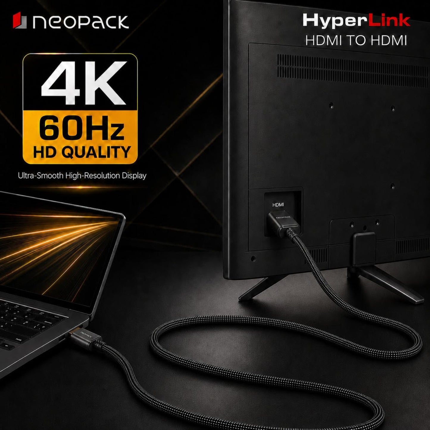 Neopack 2M Hyperlink 4K HDMI to HDMI High-Speed Cable