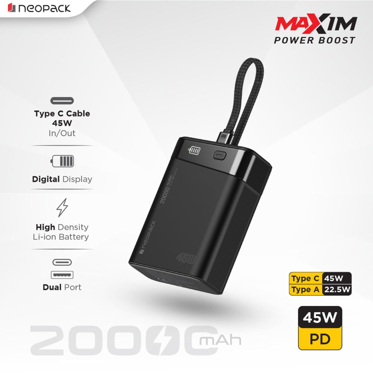 NeopackMaxim20000mAh45WPDPowerBankFastChargerOnlineBuyIndia - Hey Jimmy