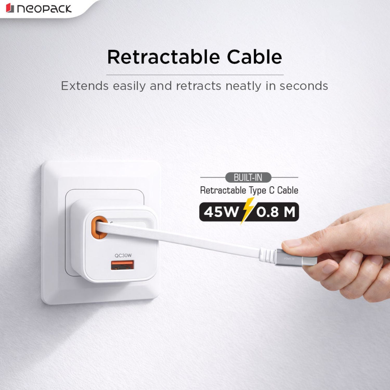 NeopackPowerCube45WWallChargerwithRetractableCableOnlineBuyIndia_1 - Hey Jimmy