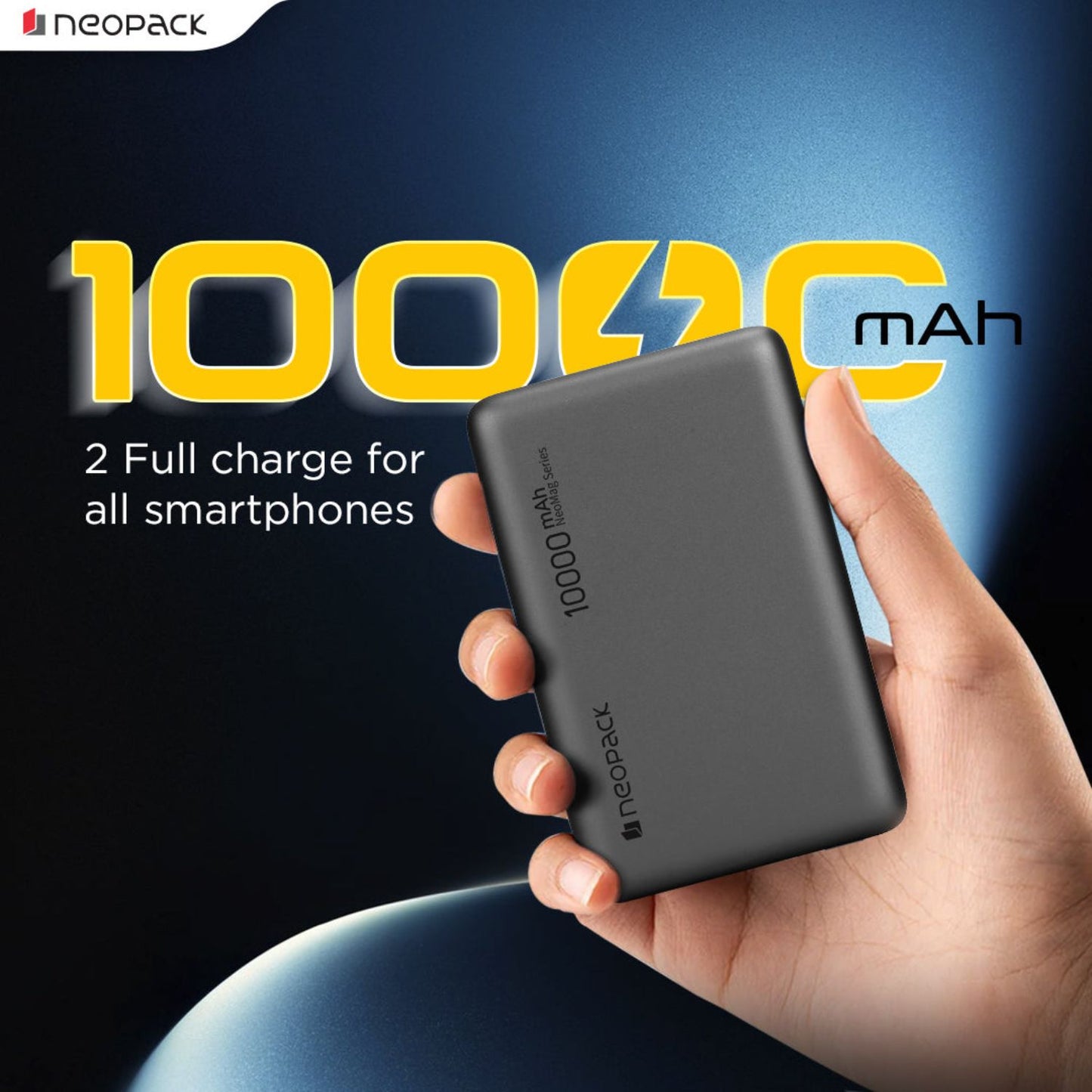 Neopack Rapid Pro Magsafe Power Bank 10000 mAH, 25W Fast Wireless Charging with Qi2 Technology