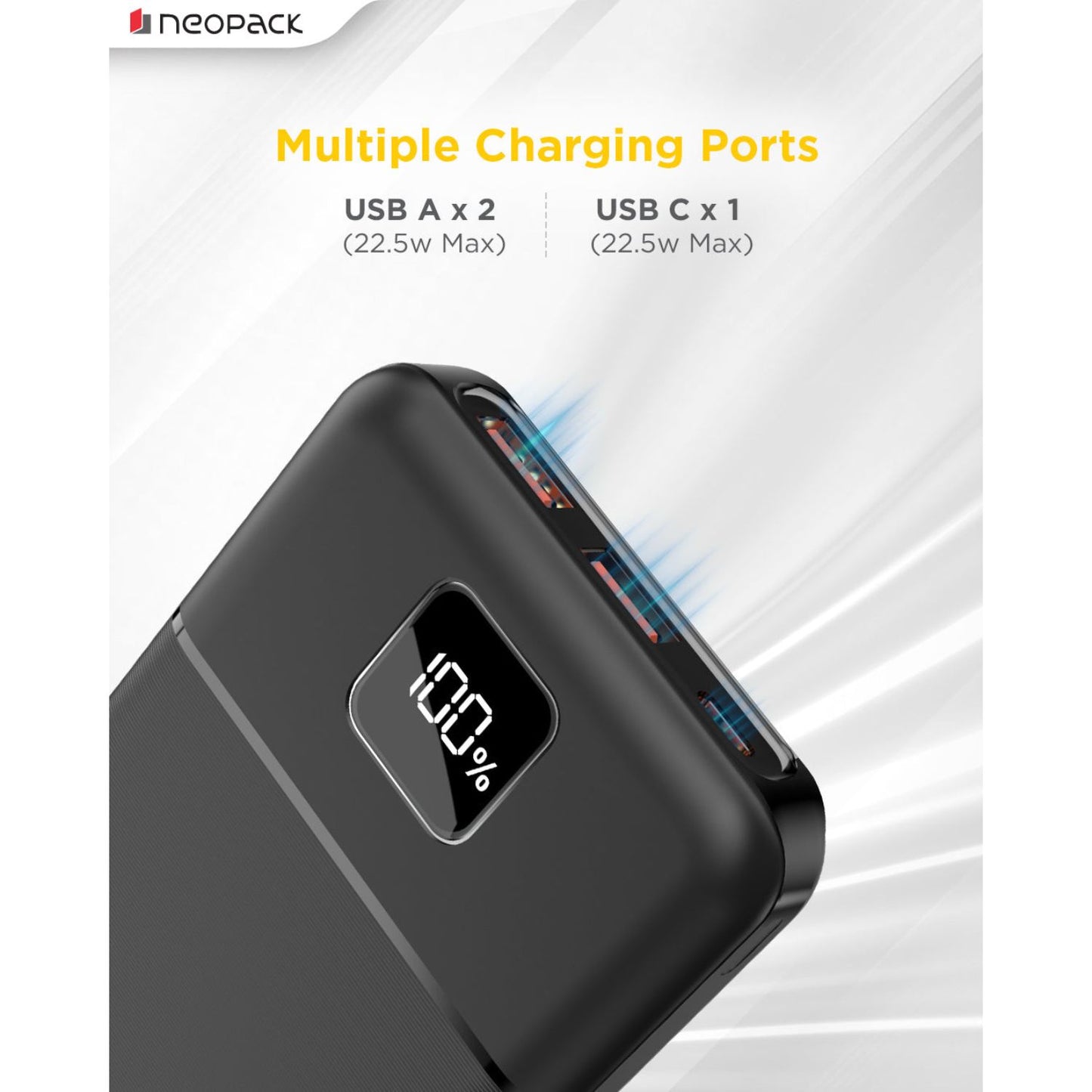Neopack Slimline Power Bank 10000 mAH 22.5W PD Power Bank