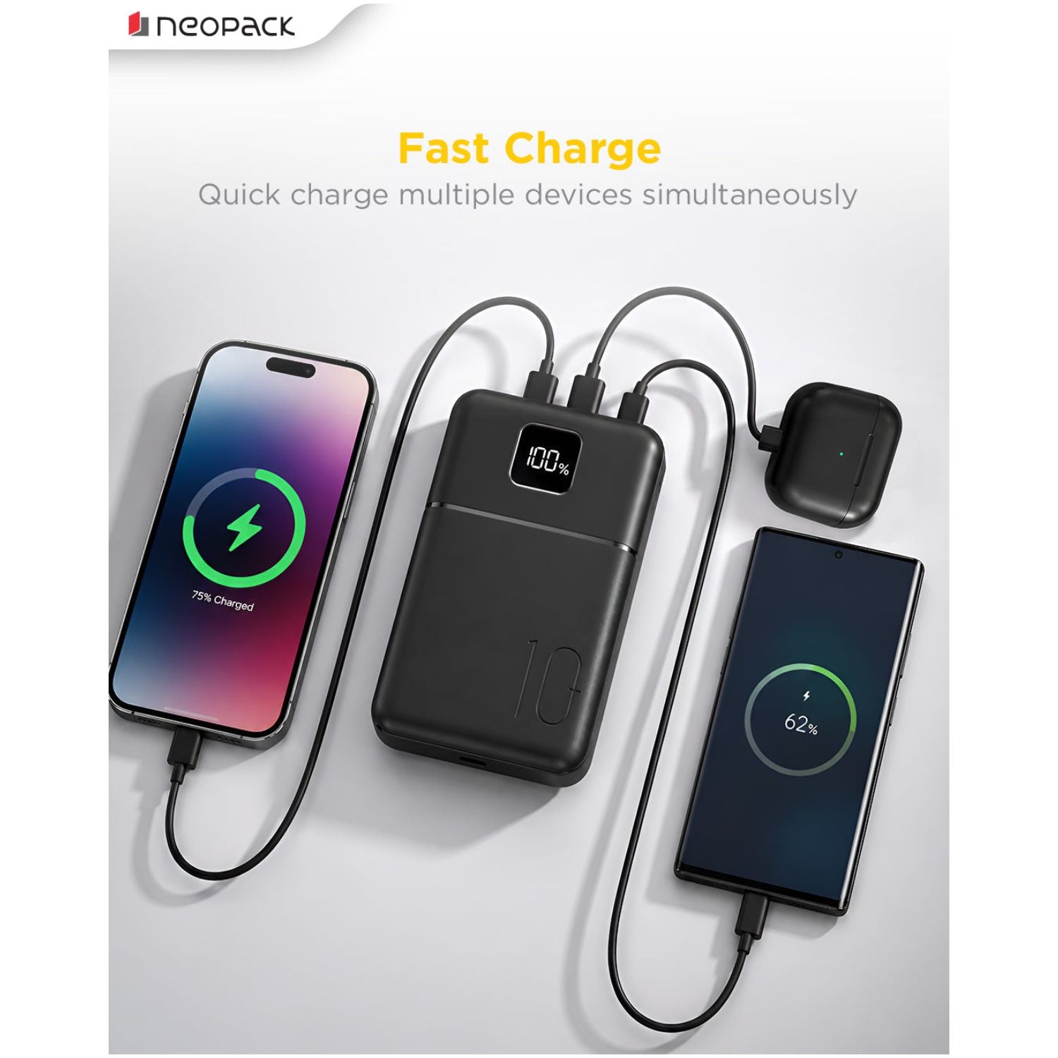 Neopack Slimline Power Bank 10000 mAH 22.5W PD Power Bank
