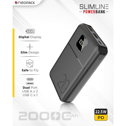 Neopack Slimline Power Bank 20000 mAH 22.5W PD Power Bank