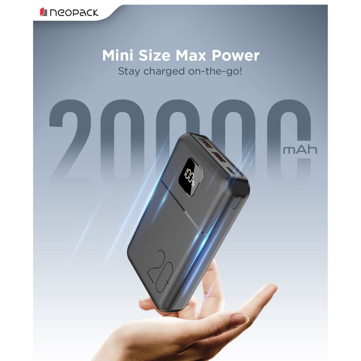 Neopack Slimline Power Bank 20000 mAH 22.5W PD Power Bank