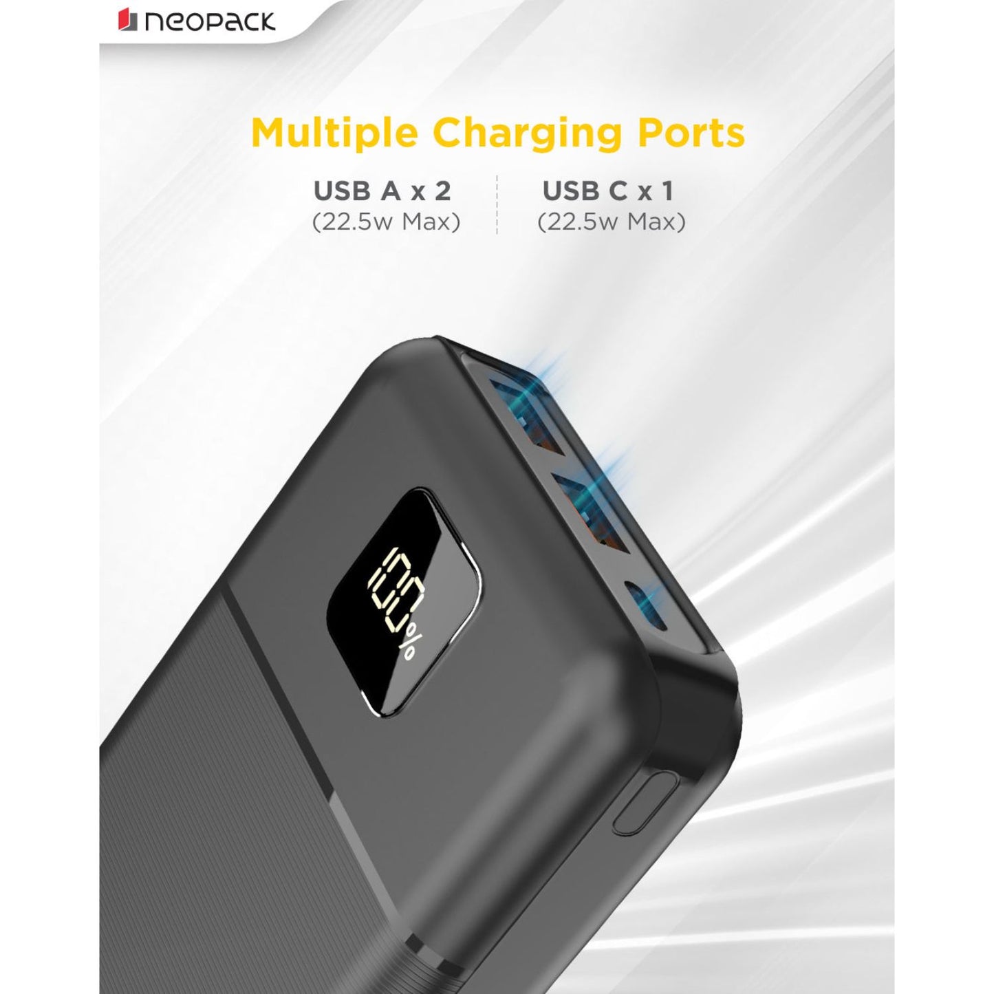 Neopack Slimline Power Bank 20000 mAH 22.5W PD Power Bank