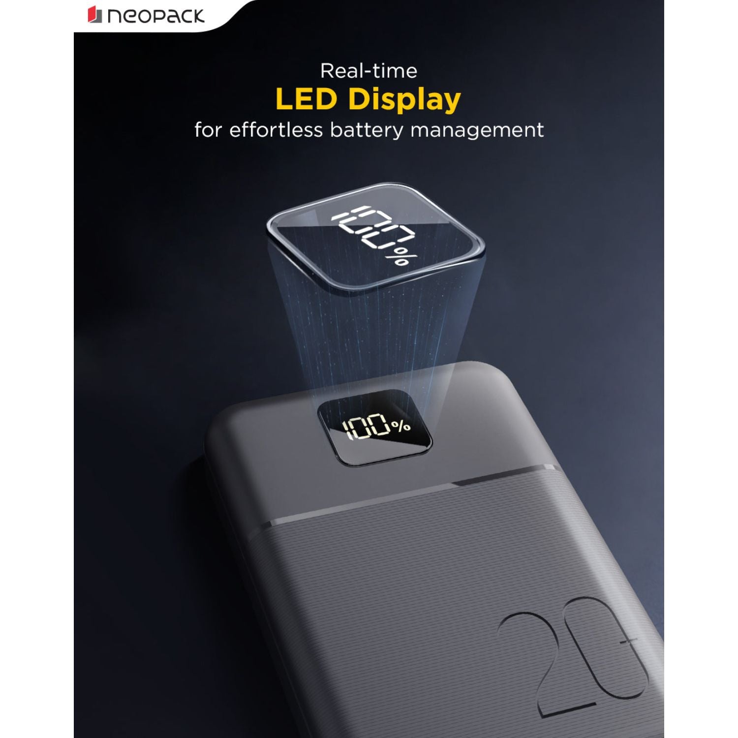 Neopack Slimline Power Bank 20000 mAH 22.5W PD Power Bank