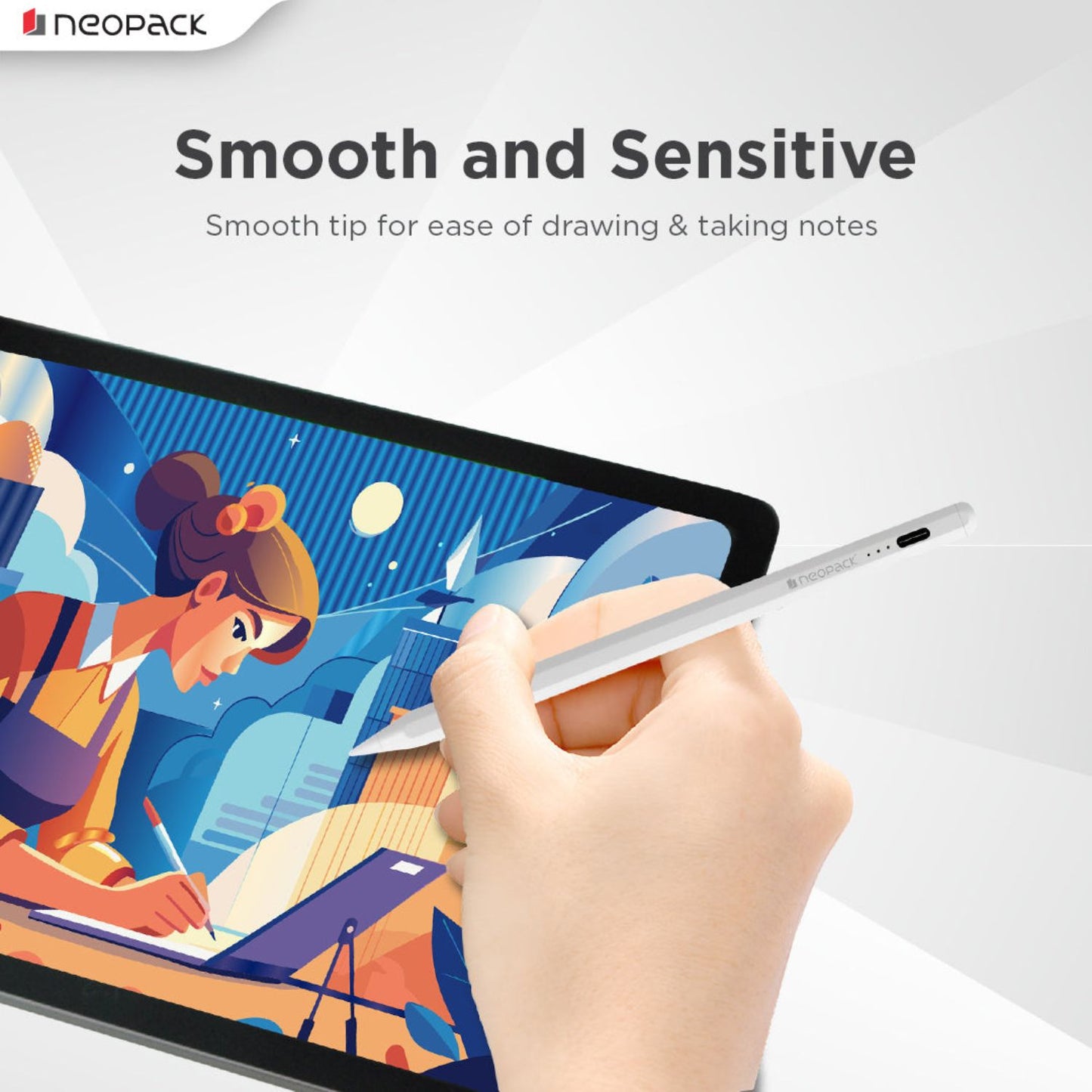 Neopack Universal Sketch Pencil with Magnetic Attached and Long Battery Life