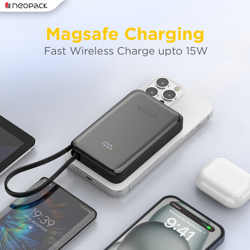 Neopack 10000mAh Magnetic Power Bank with Digital Display – Hey Jimmy