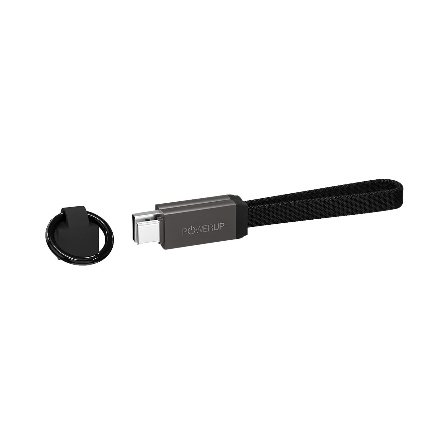 POWERUPKeyring2IN1ZincAlloyMagnetic22cmCable-BlackOnlineBuyIndia-2 - Hey Jimmy
