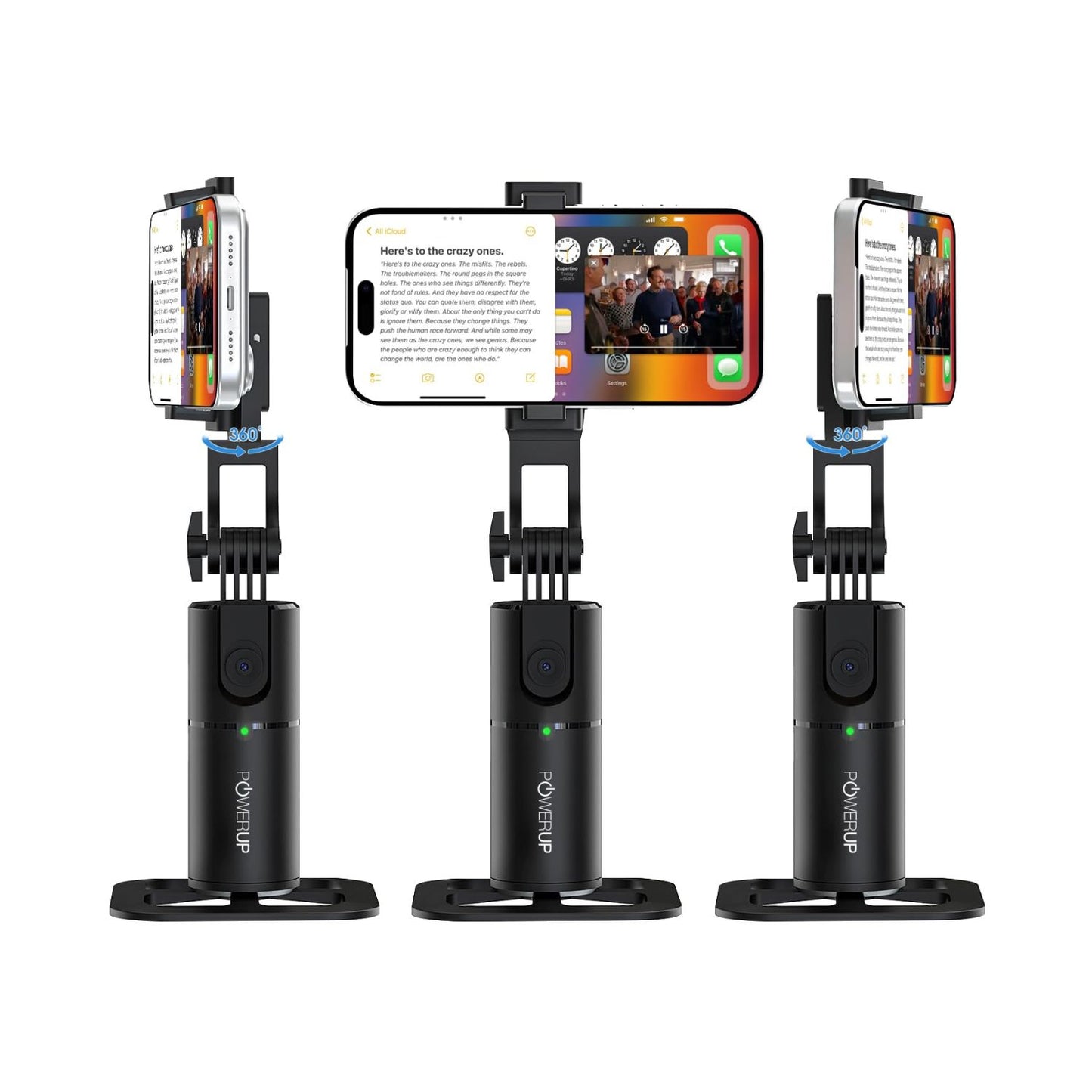 POWERUP by GRIPP 360° AI Face Tracking Gimbal Selfie Stick
