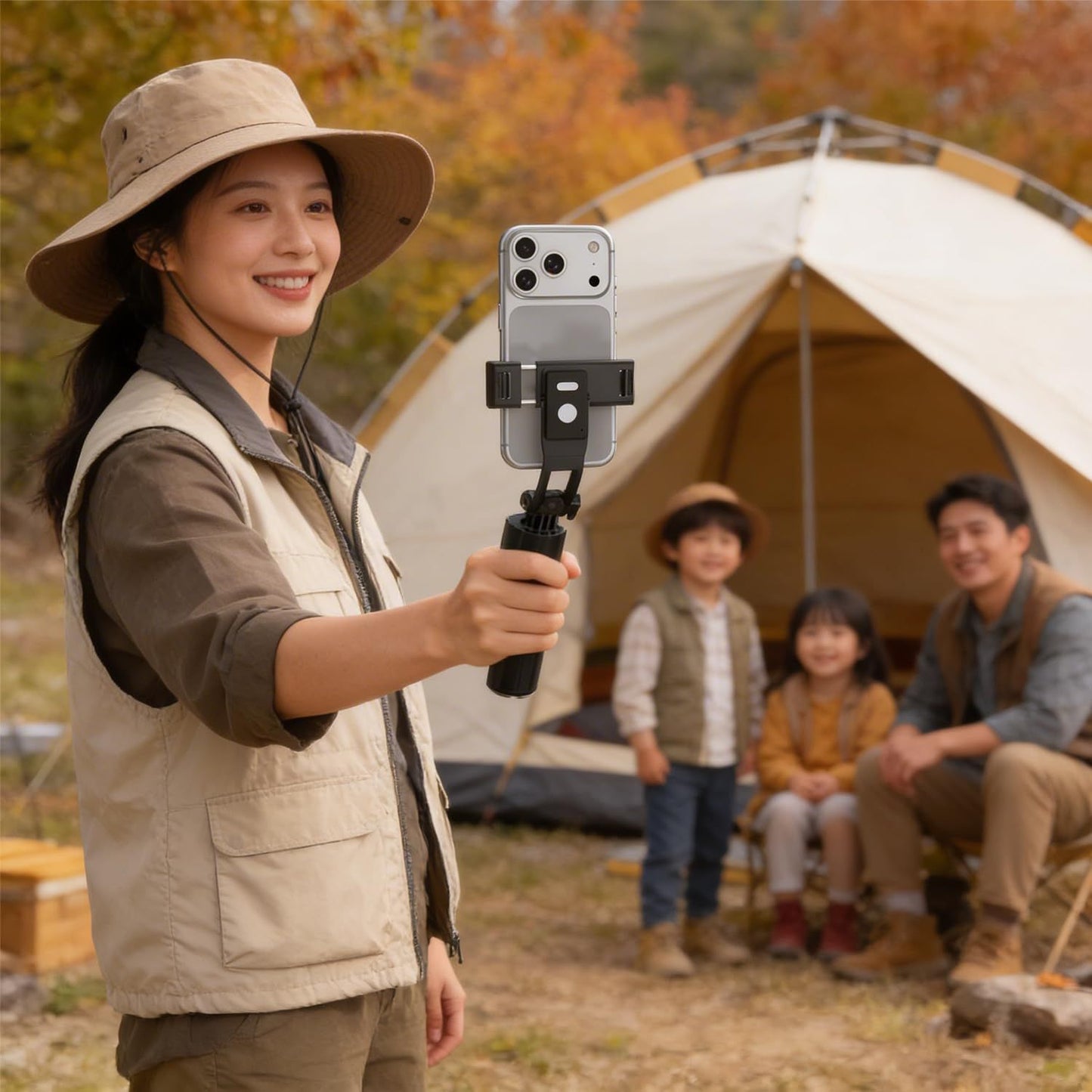POWERUP by GRIPP 360° AI Face Tracking Gimbal Selfie Stick