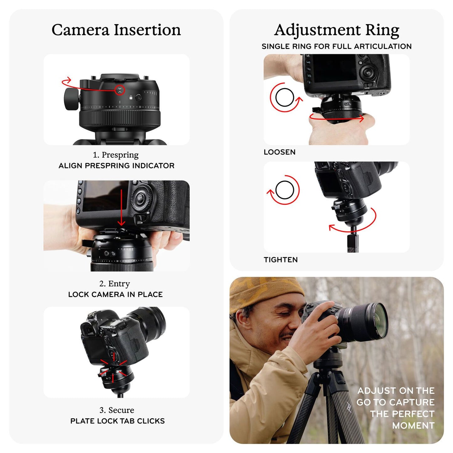 Peak Design Pro Lite Carbon Fiber Tripod with Ball Head