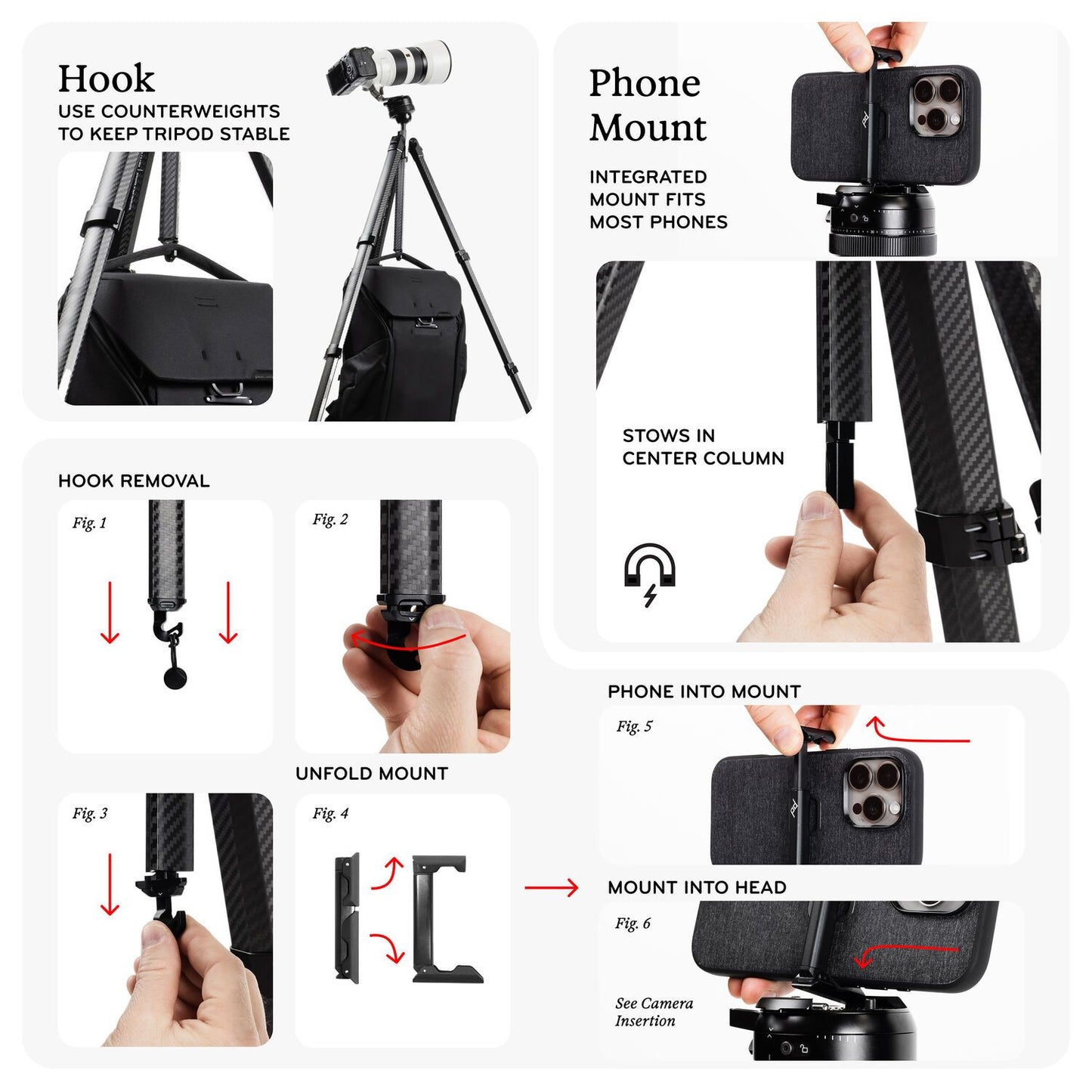 Peak Design Pro Tall Carbon Fiber Tripod with Ball Head