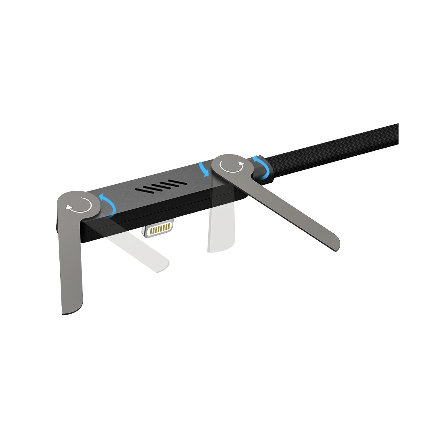 PowerUpKickstand2IN1ZincAlloyBraidedFlatType-CtoLightning1.5mtrCable_Black_OnlineBuyIndia-3 - Hey Jimmy