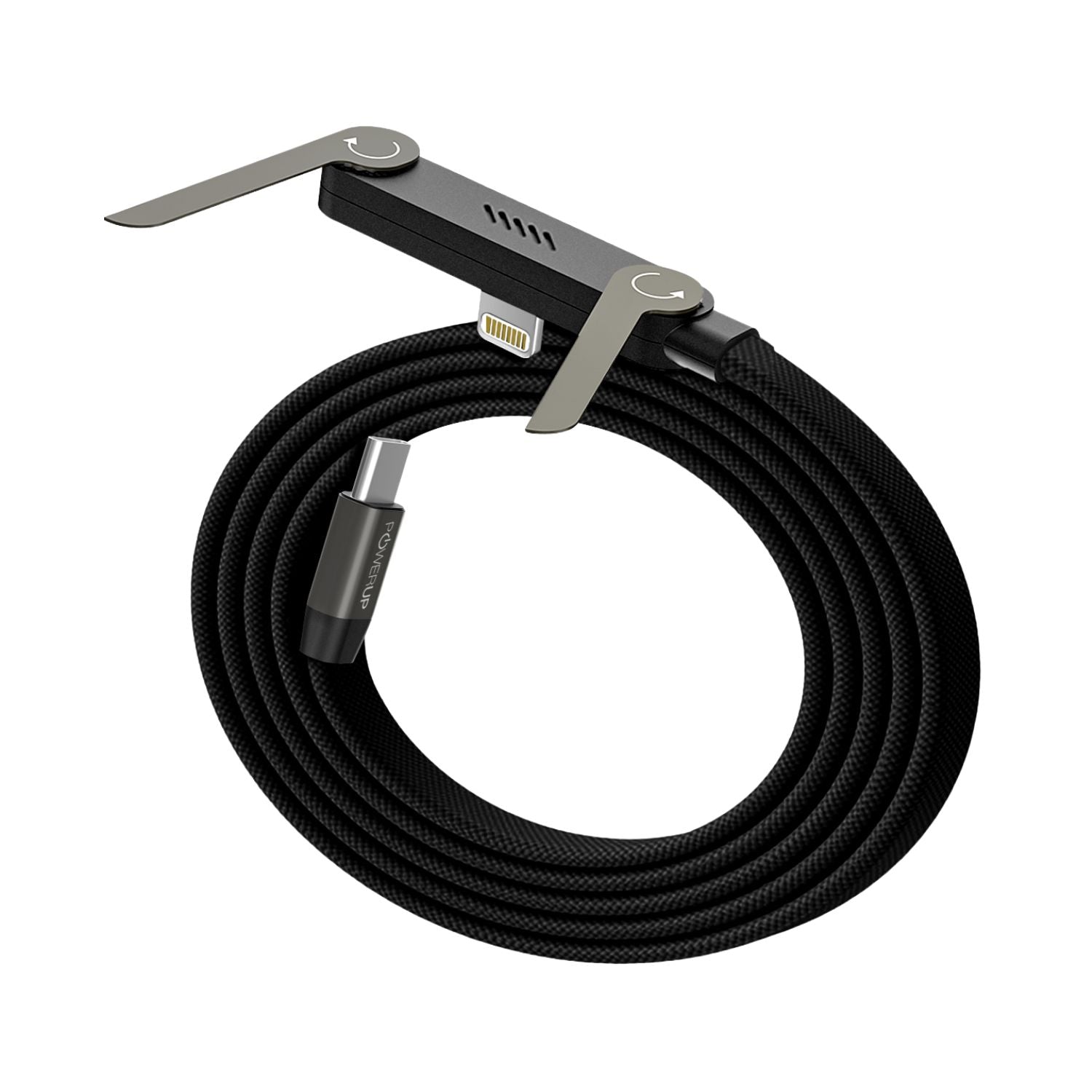 PowerUpKickstand2IN1ZincAlloyBraidedFlatType-CtoLightning1.5mtrCable_Black_OnlineBuyIndia-4 - Hey Jimmy