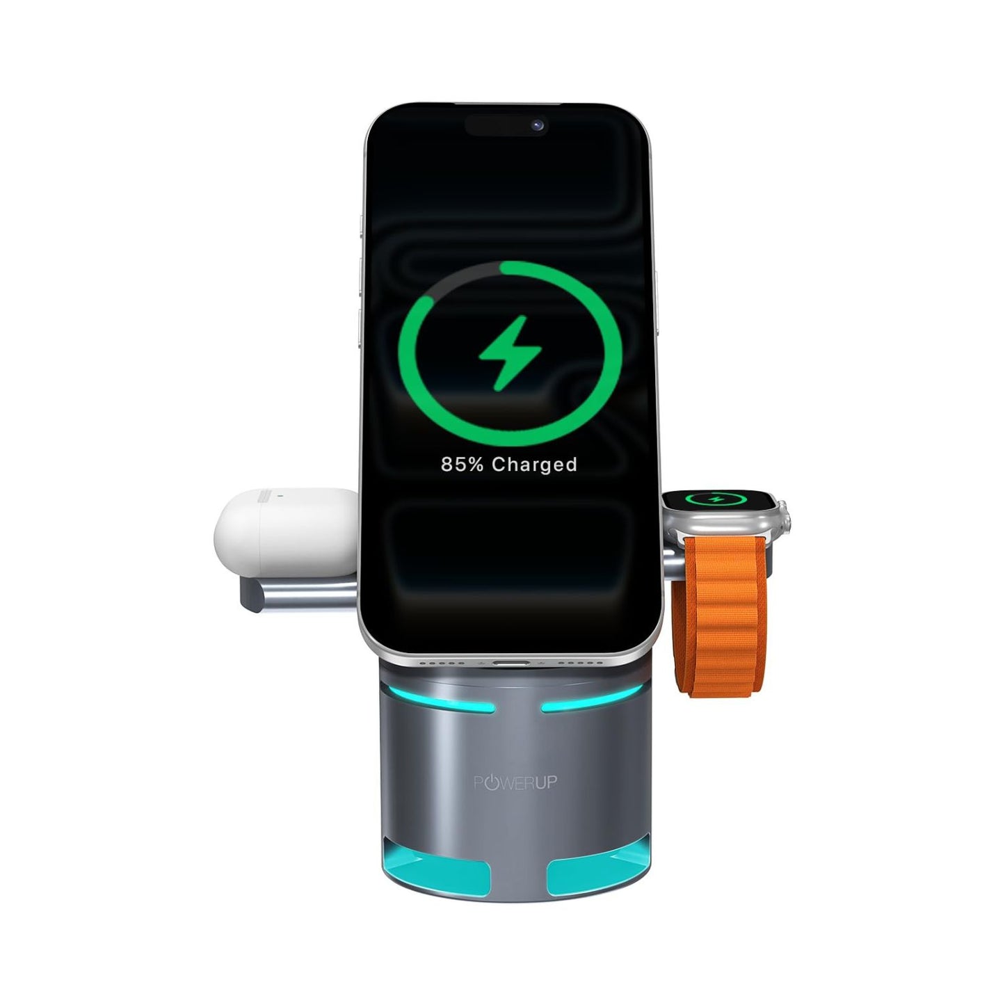 Powerup Multi-Functional 3 IN 1 MagSafe Wireless Charger with Bluetooth Speaker