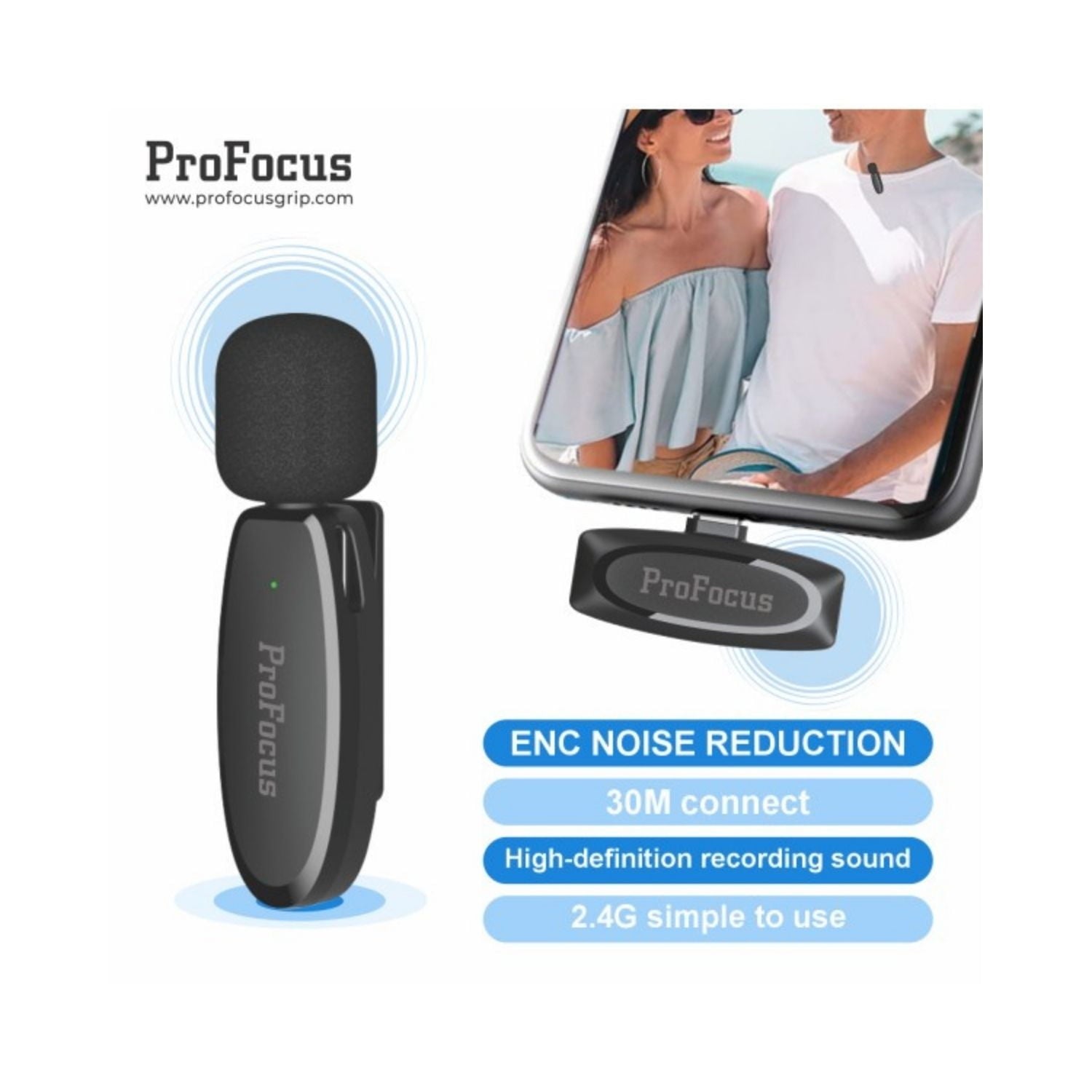 Profocus-Wireless-Smart-Microphone-Lightning-Receiver-For-Apple-Smartphones-Online-Buy-Mumbai-India_2 - Hey Jimmy