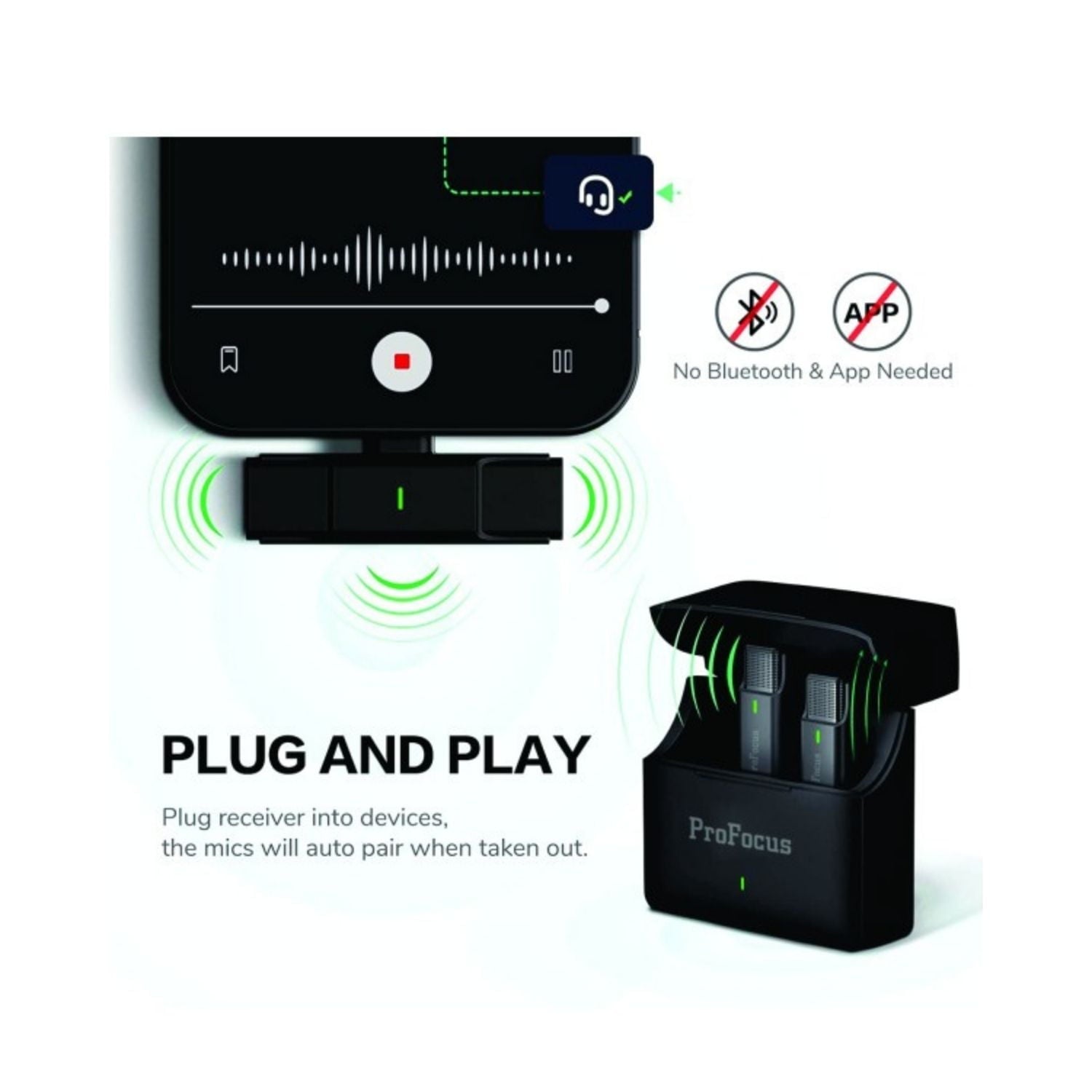 Profocus-Wireless-Smart-Microphone-Lightning-with-Charging-Case-For-Apple-Online-Buy-Mumbai-India_2 - Hey Jimmy
