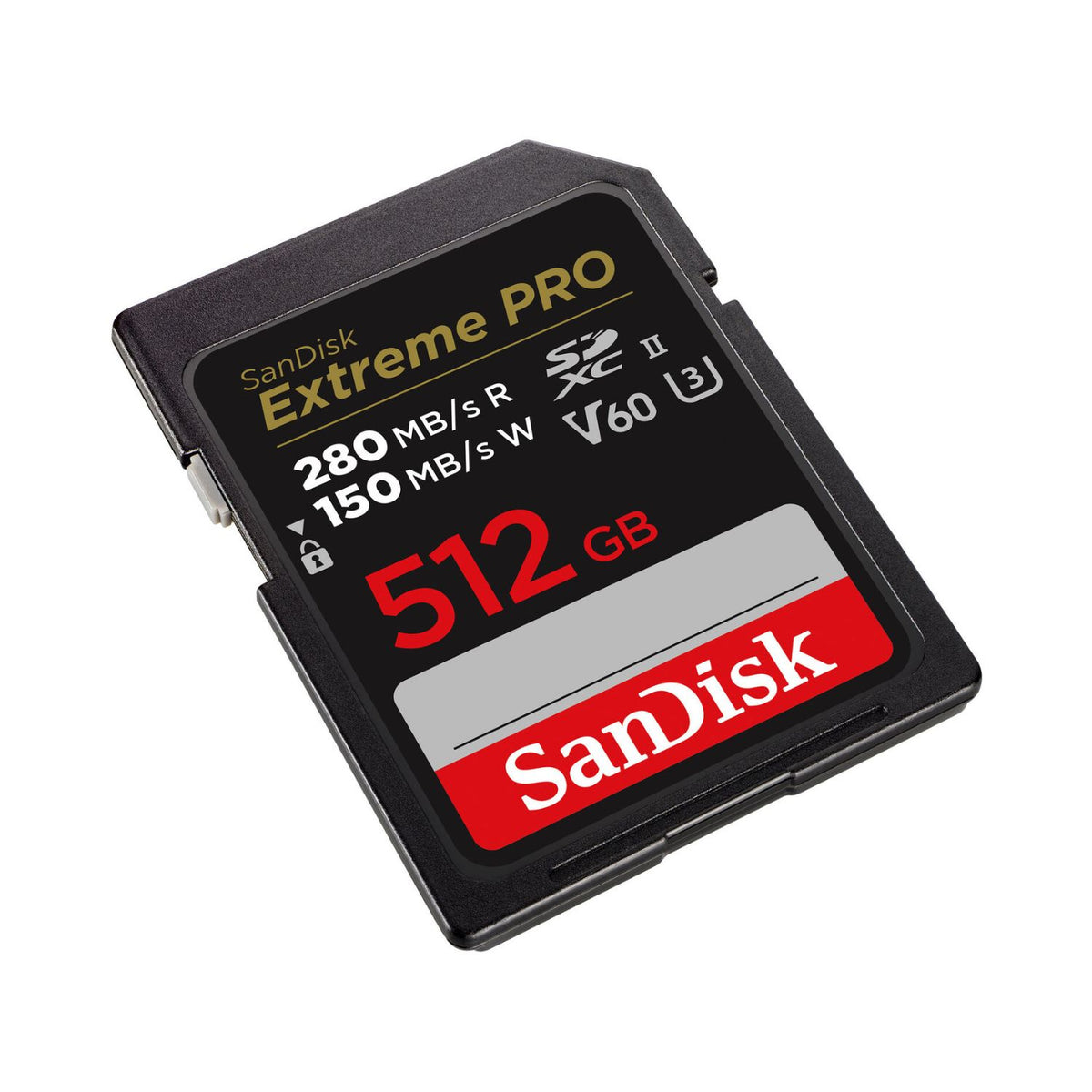 SanDisk 512GB Extreme PRO UHS-II V60 SDXC Memory Card (280mb/s)
