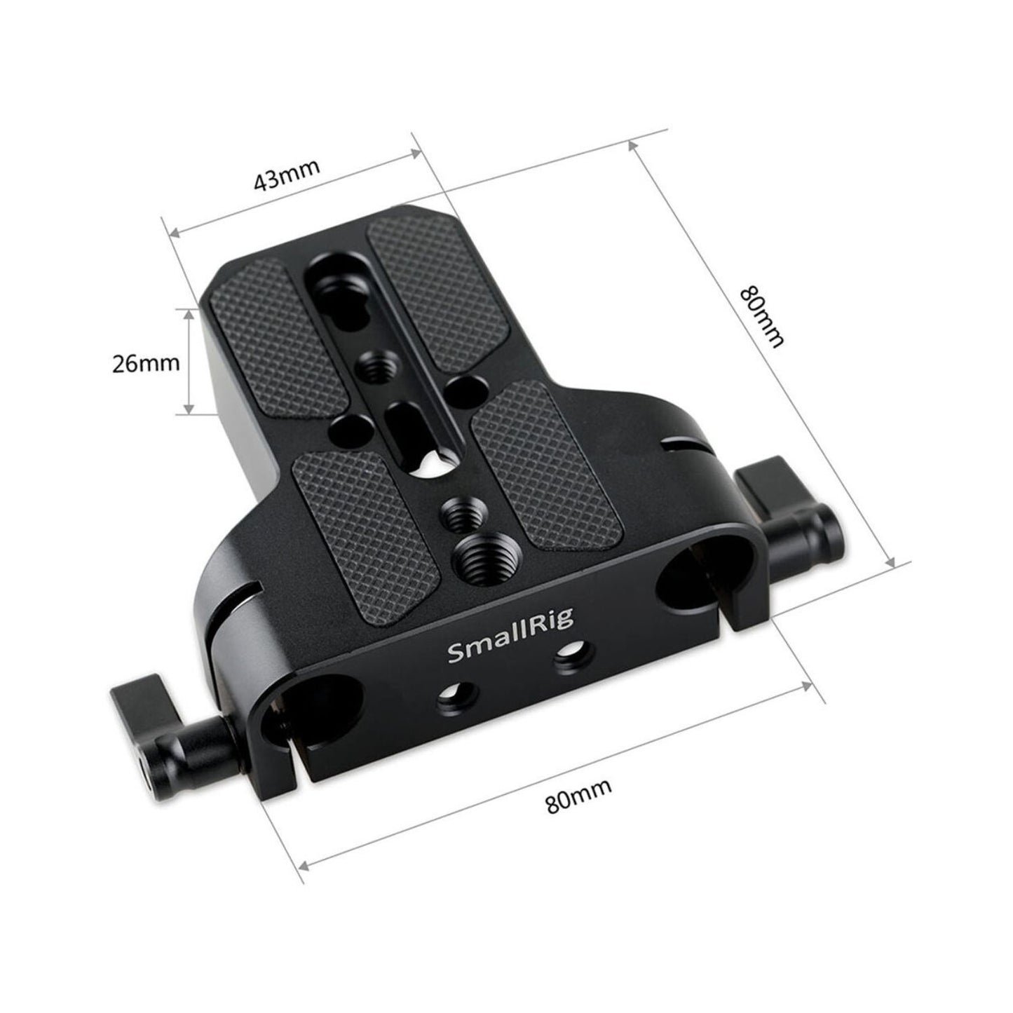 SmallRig 1674 Compact Camera Baseplate with 15mm LWS Rod Clamp