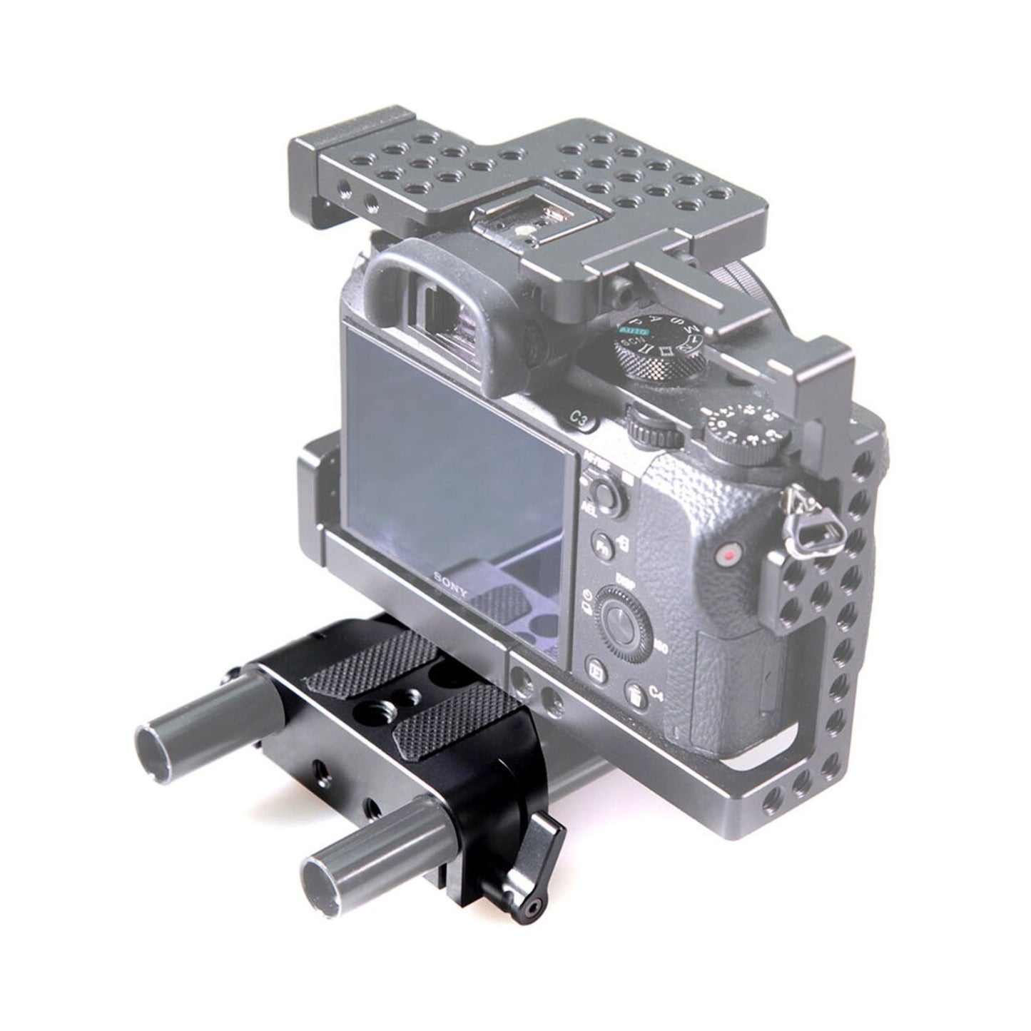 SmallRig 1674 Compact Camera Baseplate with 15mm LWS Rod Clamp
