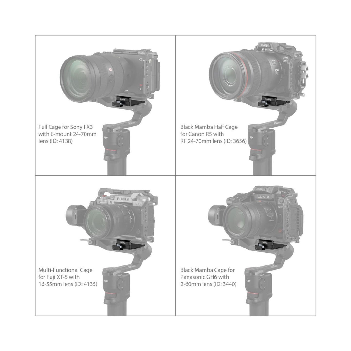 SmallRig 4195 Arca-Swiss Mounting Baseplate for DJI RS 3 Mini