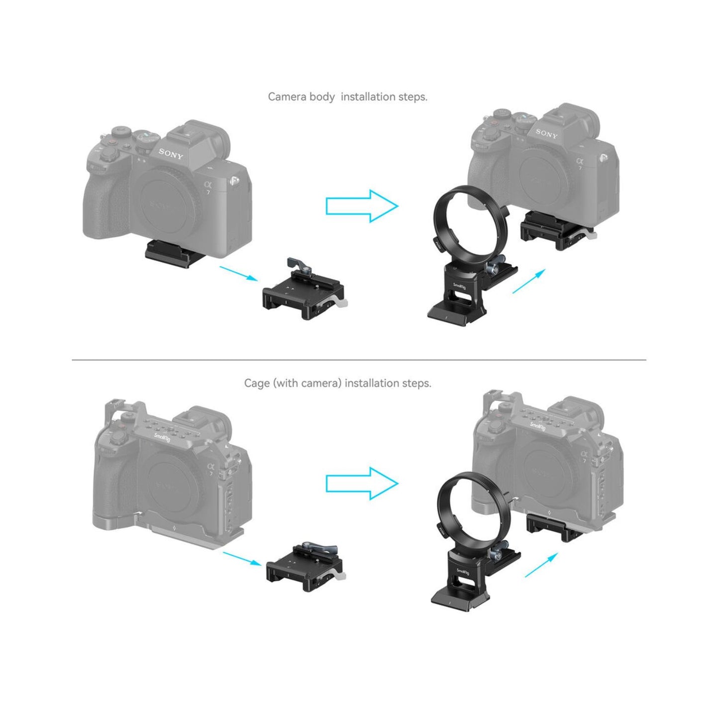 SmallRig 4244 Rotatable Horizontal-to-Vertical Mount Plate Kit for Sony A-Series, FX3 & FX30 Cameras
