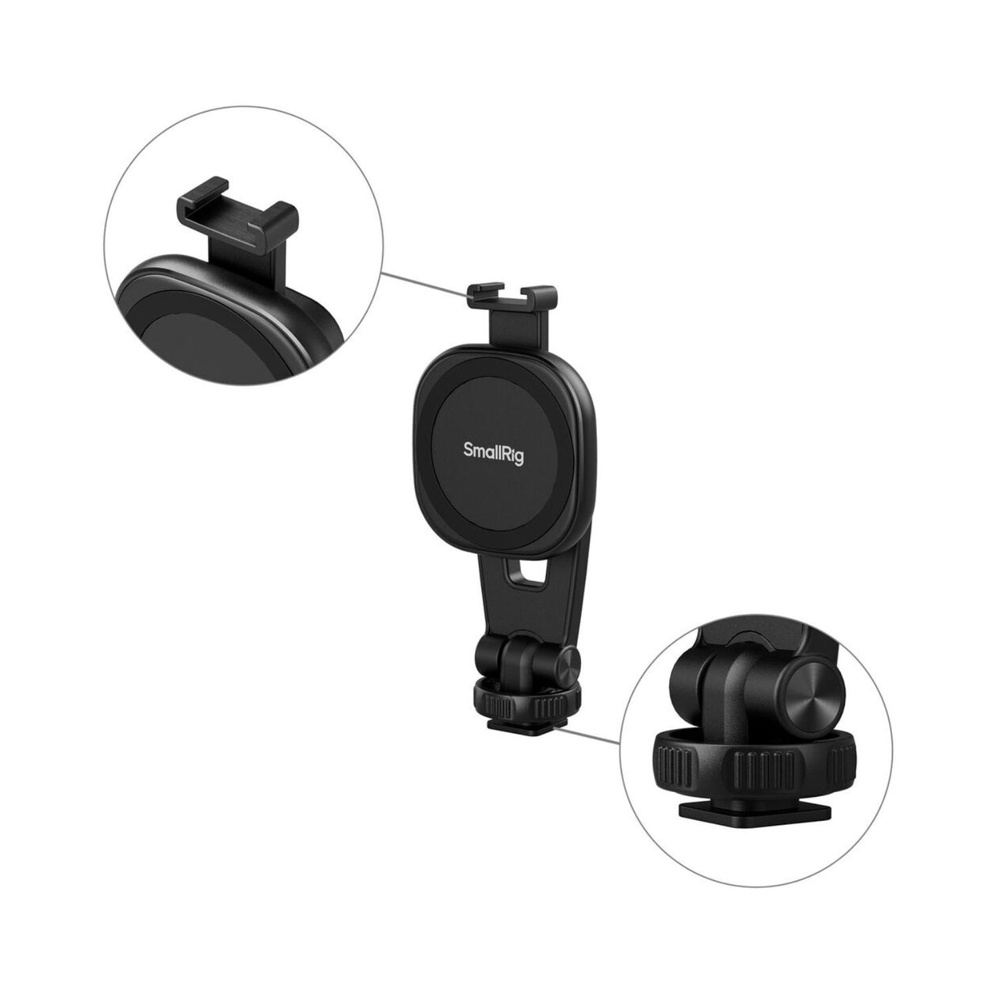 SmallRig 5283 AC-10 Attachable Phone Clamp with Cold Shoe Mount