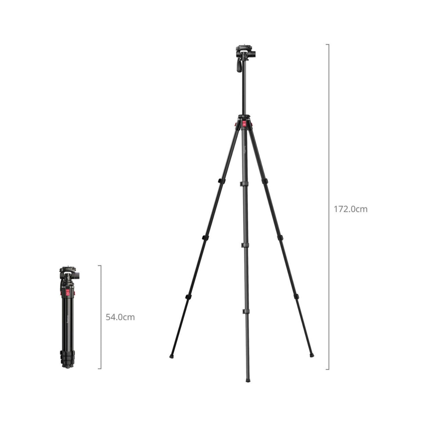 SmallRig 5474 Portable Aluminum Video Tripod with Center Column