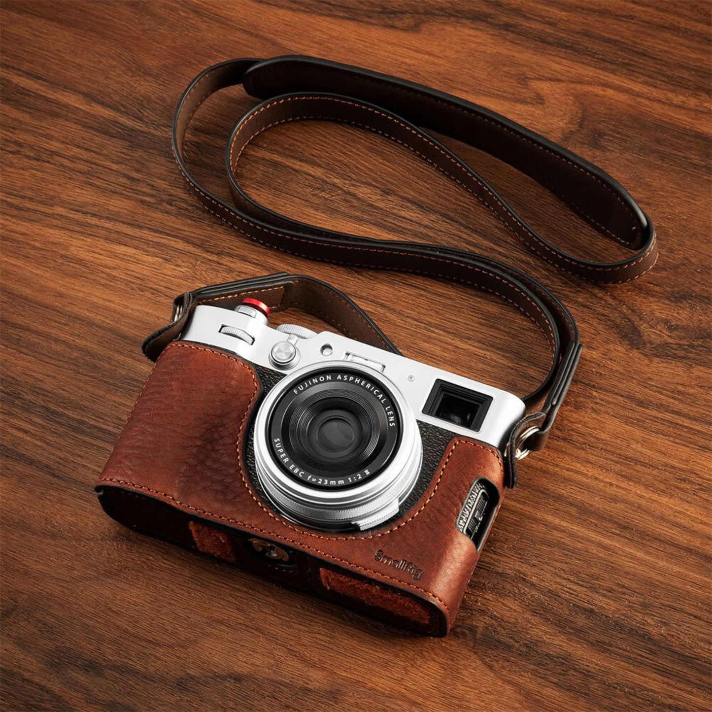SmallRig 4699 Leather Half Case for FUJIFILM X100VI (Brown)