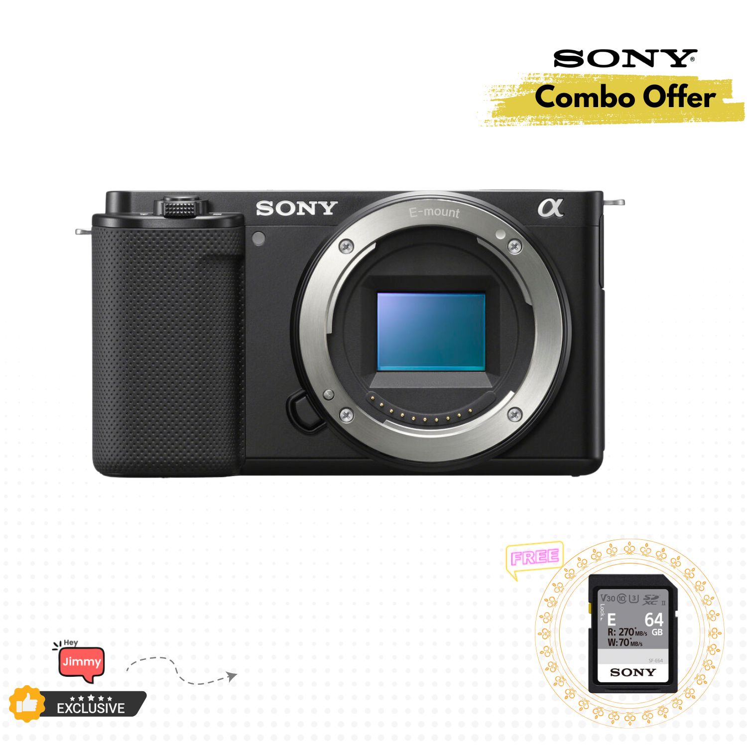 Sony ZV-E10 Mirrorless VLog Camera - Online Buy in Mumbai, India