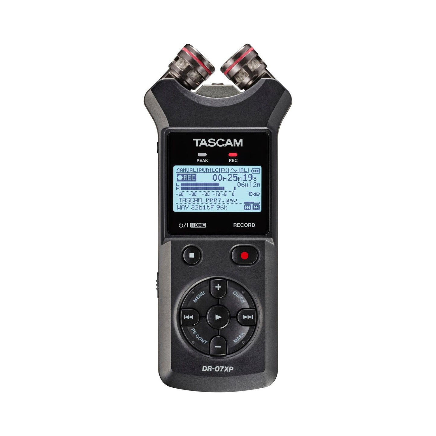 Tascam DR-07XP 2-Channel 32-Bit Float Portable Audio Recorder